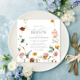 Invitación Brunch nupcial de las flores del jardín