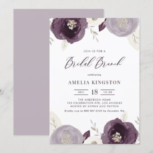 Invitación Brunch nupcial de Moda de Relieve metalizado plate