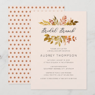 Invitación Brunch Nupcial de Otoño/Hoja