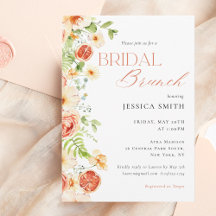 Brunch Nupcial Floral Cítrico Elegante