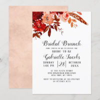 Brunch nupcial floral de belleza rústica Moda boho