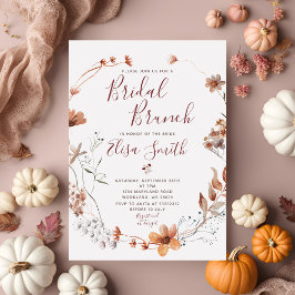 Invitación Brunch nupcial otoño ducha nupcial Boho Wildflower