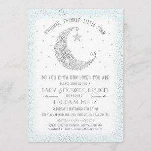 Invitación Brunch para Baby Shower de la estrellita titilante