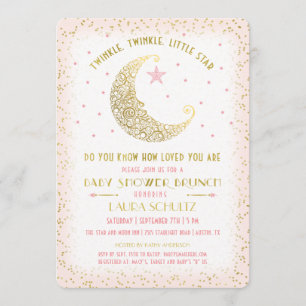 Invitación Brunch para Baby Shower de Twinkle Twinkle Little 
