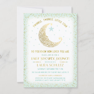 Invitación Brunch para Baby Shower de Twinkle Twinkle Little 