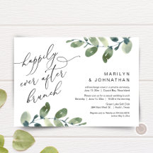 Brunch Party de Greenery para Boda íntima Felices 