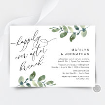 Brunch Party de Verdes Elopement Felices para Siem