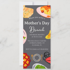 Invitación Brunch personalizado del día de la madre | tema de