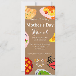 Invitación Brunch personalizado del día de la madre | tema de