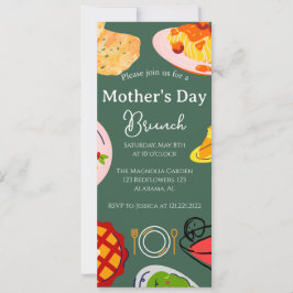 Invitación Brunch personalizado del día de la madre | tema de