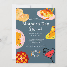 Invitación Brunch personalizado del día de la madre | tema de