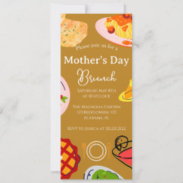Invitación Brunch personalizado del día de la madre | tema de