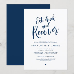 Invitación Brunch post boda, coma, beba y recupere
