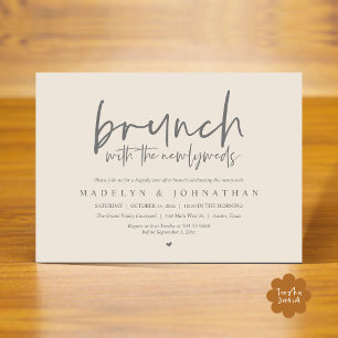 Invitación Brunch post Boda con la celebración de los recién 