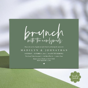 Invitación Brunch post Boda con la celebración de los recién