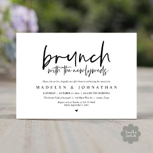 Invitación Brunch post Boda con la celebración de los recién 
