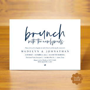Invitación Brunch post Boda con la celebración de los recién 