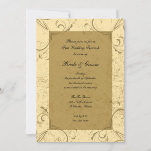 Invitación Brunch post Boda con problemas y elegancia