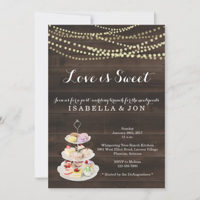 Invitación Brunch post Boda mañana después que el amor sea du (Anverso)