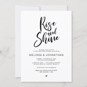 Invitación Brunch post boda, Rise y Shine