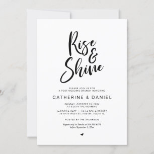 Invitación Brunch post boda, Rise y Shine