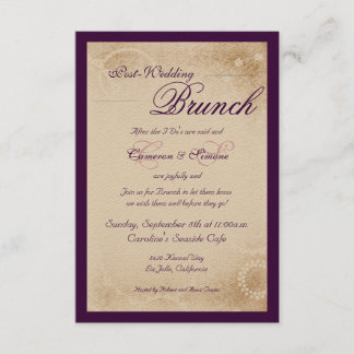 Invitación Brunch post-Boda - Script, morado