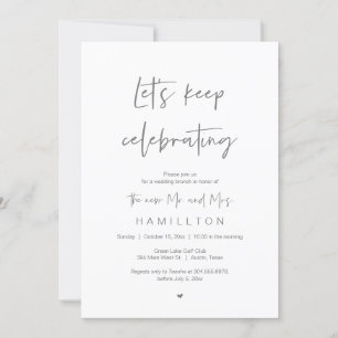 Invitación Brunch post boda, sigamos celebrando