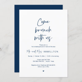 Invitación Brunch Post boda, Ven A Brunch Con Nosotros Invita