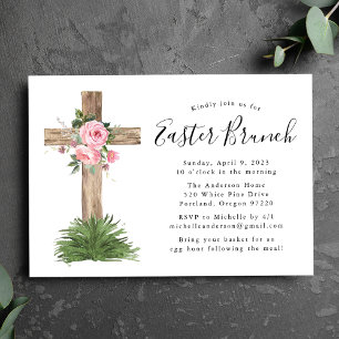 Invitación Brunch rosa de Pascua