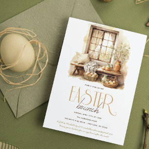 Invitación Brunch Rústico De Pascua