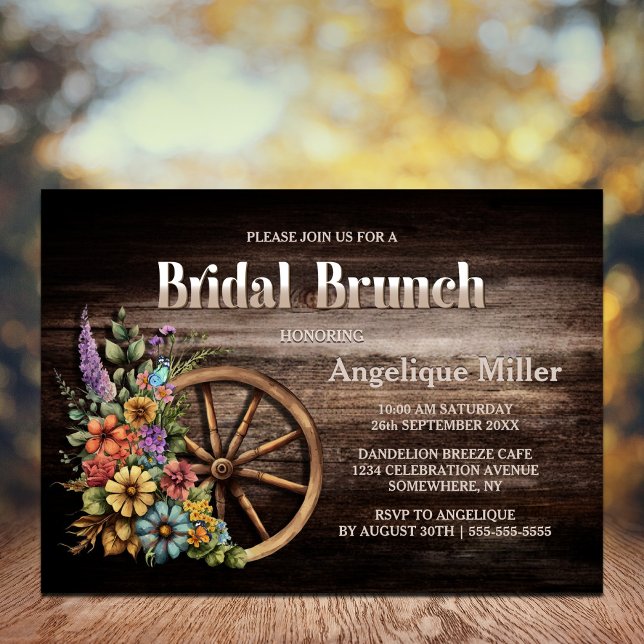 Invitación Brunch Rústico Floral Bridal (Subido por el creador)