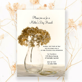 Invitación Brunch seco Hydrangea Día de la Madre