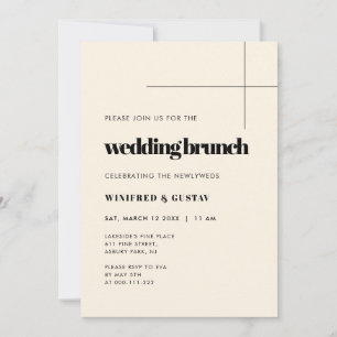 Invitación Brunch simple, elegante y boda de moda