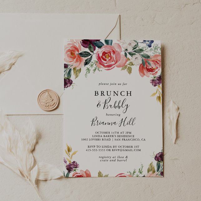Invitación Brunch tropical colorido y ducha bucal (Subido por el creador)