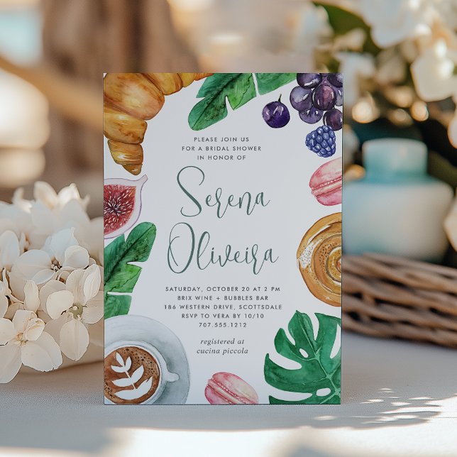 Invitación Brunch Tropical Summer Bridal Shower (Subido por el creador)