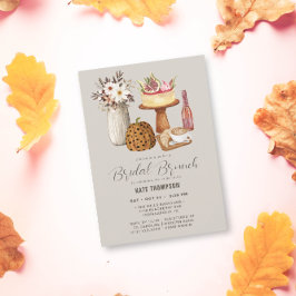 Invitación Brunch único otoño de la ducha de novia de la cala