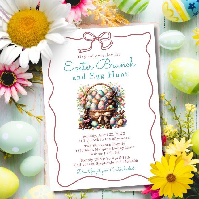 Invitación Brunch vintage de Pascua de Chocolate (Subido por el creador)