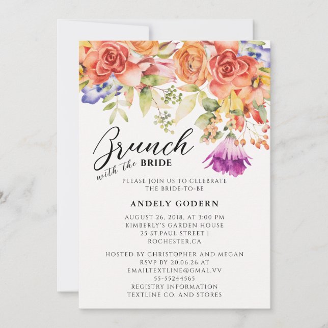 Invitación Brunch With the Bride Invitation (Anverso)