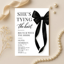 Invitación Brunch with the Bride She's Tying The Knot Bow