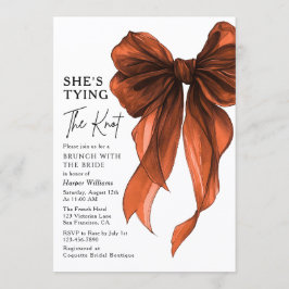 Invitación Brunch With The Bride She's Tying The Knot Bow