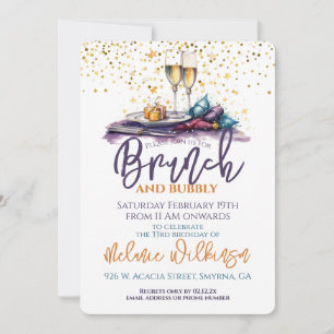 Invitación Brunch y Bubbly Birday Party