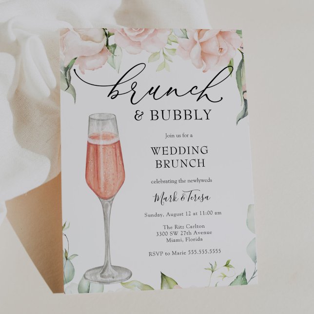 Invitación Brunch y Bubbly Champagne Boda Brunch (Subido por el creador)