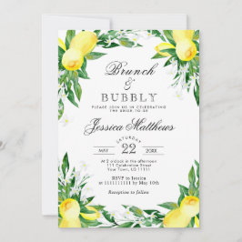 Invitación Brunch y Bubbly de Lemons Green Blossom