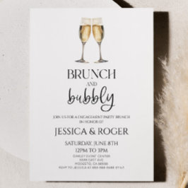 Invitación Brunch y Bubbly Engagement Party Brunch