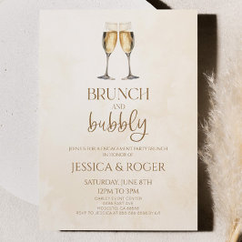 Invitación Brunch y Bubbly Engagement Party Brunch