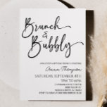 Invitación Brunch y Bubbly Minimal Fiesta de Brunch de cumple<br><div class="desc">¡Esta es una invitación a un brunch Minimalista brunch y moderno!</div>