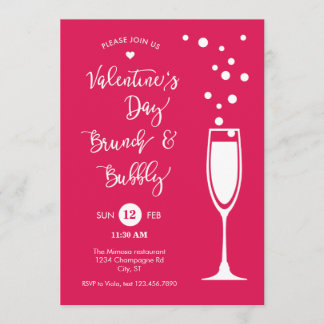 Invitación Brunch y burbuja El día de San Valentín