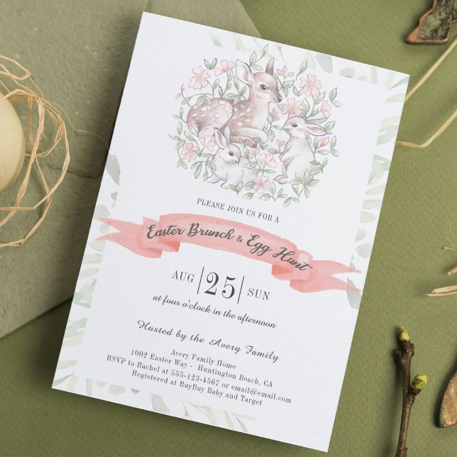 Invitación Brunch y caza de huevos en primavera (Subido por el creador)