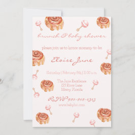 Invitación Brunch y Chica de Baby Shower