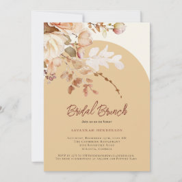 Invitación Brunchador nupcial neutro cálido Brunch Floral Bri